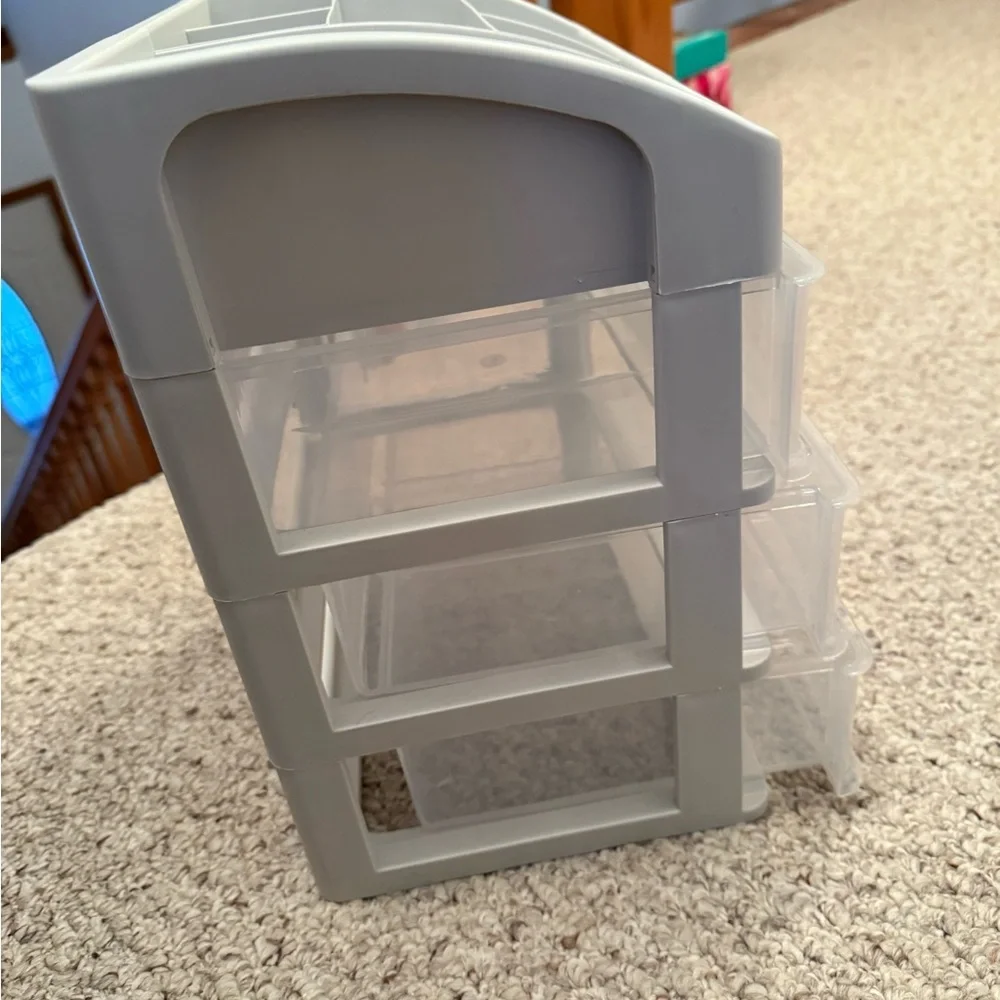 White 3-Drawer Makeup Organizer